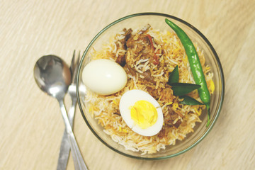 Delicious chicken biriyani