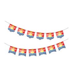 Kiribati flag, vector illustration on a white background