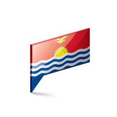 Kiribati flag, vector illustration on a white background