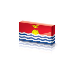 Kiribati flag, vector illustration on a white background