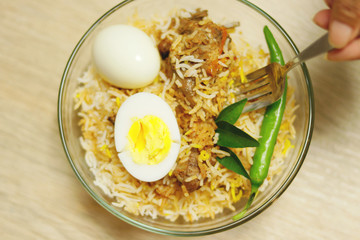 Delicious chicken biriyani