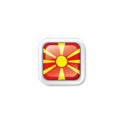 Macedonia flag, vector illustration on a white background