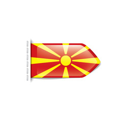 Macedonia flag, vector illustration on a white background