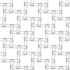 Hands seamless pattern