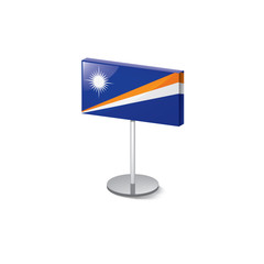 Marshall Islands flag, vector illustration on a white background