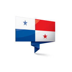 Panama flag, vector illustration on a white background