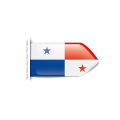 Panama flag, vector illustration on a white background