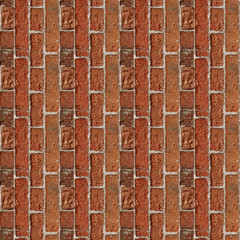 Ssamless pattern with old broken red bricks with paint