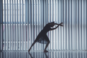 Female ballet dancer dancing near the window © Creativa Images