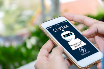 artificial intelligence,AI chat bot concept.