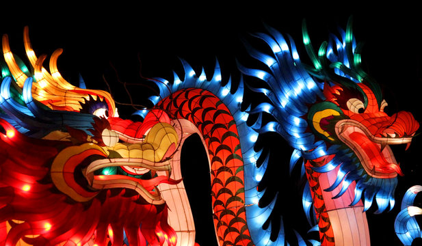 Illuminated Chinese Dragon Lantern