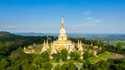 Fototapeta premium Giant pagoda Phra Maha Chedi Chai Mongkol Temple, Province Roi Et Thailand, Giant cetiya.