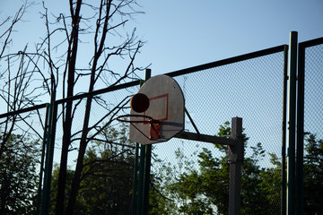 shoot hoops after the shooting magic and the black background .