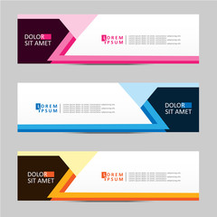 Vector abstract geometric design banner web template.