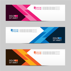 Vector abstract geometric design banner web template.