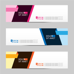 Vector abstract geometric design banner web template.