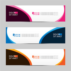 Vector abstract geometric design banner web template.