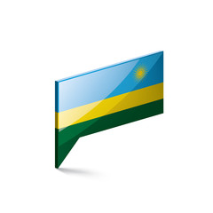 Rwanda flag, vector illustration on a white background