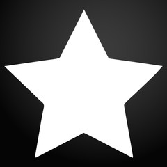 Fototapeta premium Star icon vector. Flat icon star symbol. Black Background