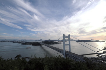 Fototapeta na wymiar 下津井瀬戸大橋の風景