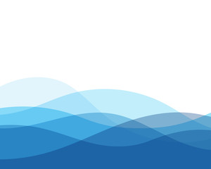 Blue water wave ocean concept abstract vector background