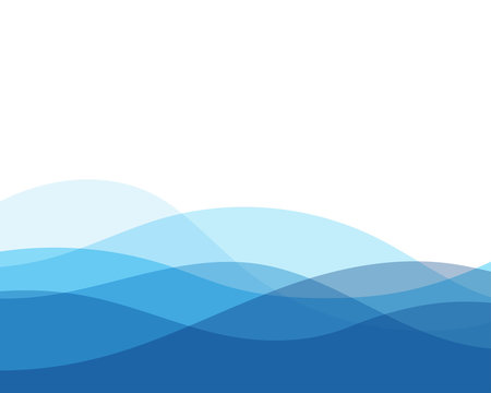 Blue Water Wave Ocean Concept Abstract Vector Background