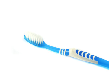 toothbrush isolated / blue and white toothbrush for teeth brush care isolated on white background