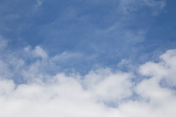 Blue sky with beautiful clouds.
