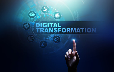 Digital transformation, disruption, innovation. Business and  modern technology concept.