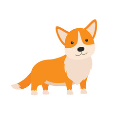 Cute dog breed welsh corgi. It can be used for sticker, patch, phone case, poster, t-shirt, mug and other design.