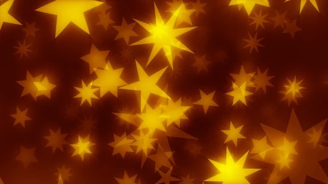 ChriStars 4k - Classic Christmas Stars Video Background Loop /// Stylized Christmas stars fly towards the viewer and shimmer and glow golden in a truly festive manner. Now in 4k!