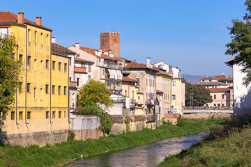 Fototapeta na wymiar Part of Vicenza. Vicenza is a cosmopolitan city in Italy