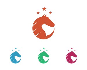 Obraz premium Horse Logo Template Vector illustration design