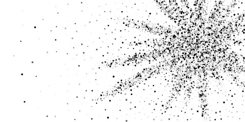 Scattered dense balck dots. Dark points dispersion