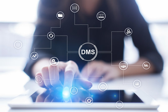 DMS Data management system structure. Document flow and information storage.