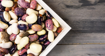 Mixed beans top view