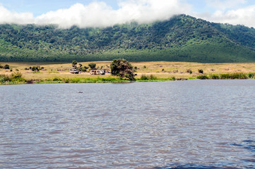 Lake in Tanzania in the Ngorogoro Valley