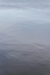Surface of water under a cloudy sky in summer