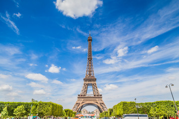 Eiffel Tower in summer