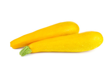 Fresh zucchini fruit isolated on white background
