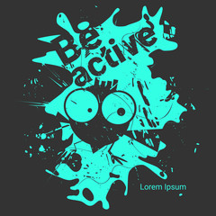 Poster design with black background. Grunge vector illustration