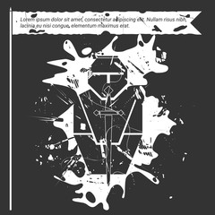 Weapons concept. Abstract grunge vector illustration