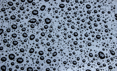 Water drops on black background