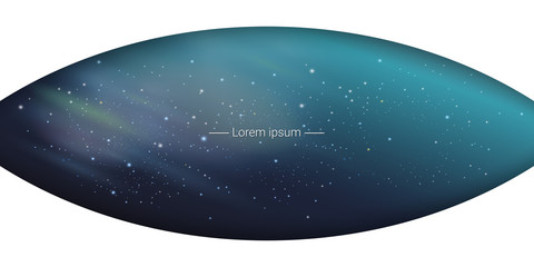 Obraz premium Starry sky and Northern lights. Vector illustration.