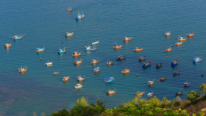 Fishing boats in NhaTrang bay