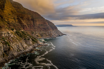 Aerial: The famous Chapman's peak near Hout bay