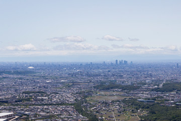 弥勒山山頂からの眺望／愛知県春日井市