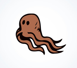  Octopus. Vector drawing