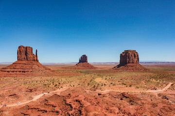 Vieuw over the Monument Valley landscape in Utah, USA