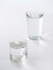 Glass of Water on a white background